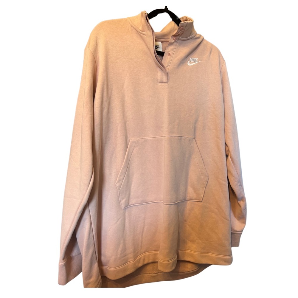 Women’s light pink Nike button up sweatshirt